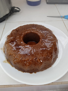 Una foto de Pudin de pan y chocolate