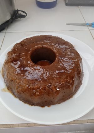 Una foto de Pudin de pan y chocolate