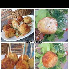 Savoury yam balls A picture of Savoury yam balls.