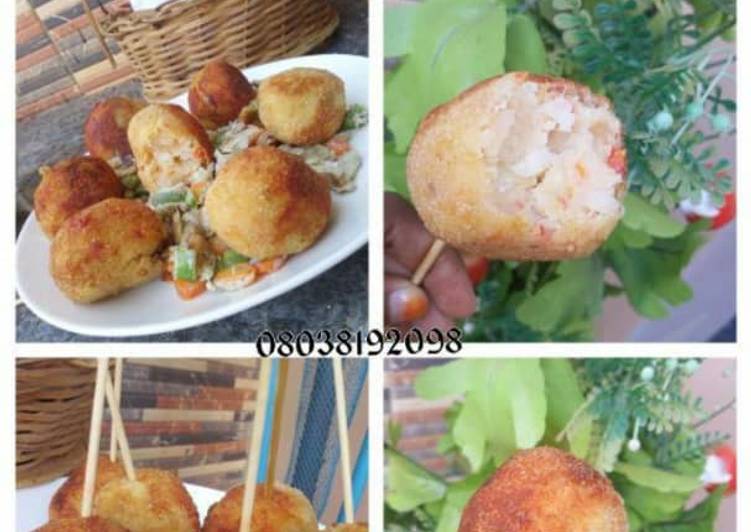 Savoury yam balls