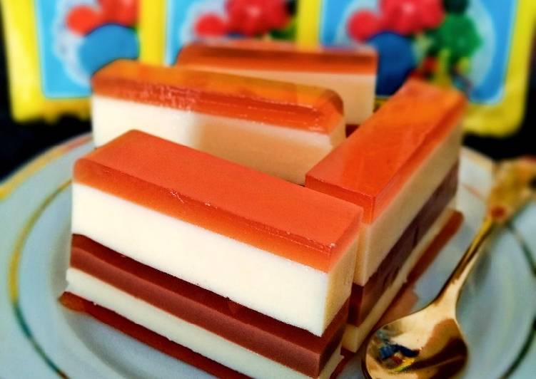 Cara Gampang Membuat Puding Lapis Surabaya🌈, Lezat