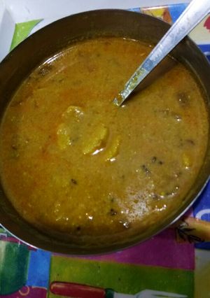 A picture of Gatte ki sabji.