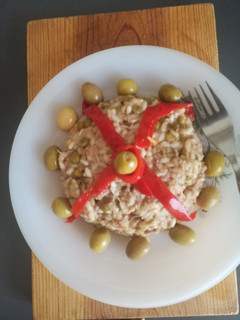 Una foto de Risotto de codornices con paté de pato