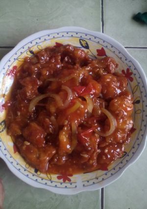 Foto resep ayam asam manis wijen