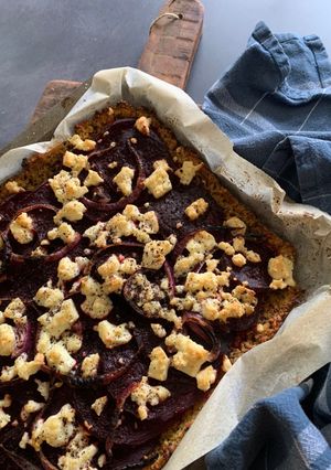 Une photo de Tarte de betteraves rouges