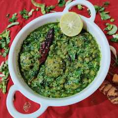 Lilva beans Palak Muthiya Curry-レシピのメイン写真