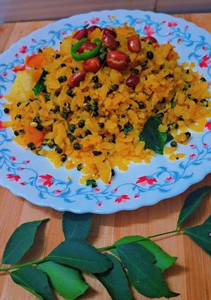 A picture of Sprouted Black Mung Bean Poha.