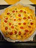 Tarte courgettes, tomates cerises et chèvre