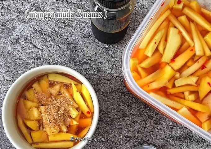 Resep Asinan mangga muda &amp; nanas Anti Gagal