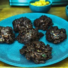 Cornflakes Chocolate Cookies A picture of Cornflakes Chocolate Cookies.