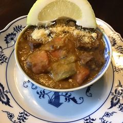 A picture of California Farm Red Lentil and Pork Stew.