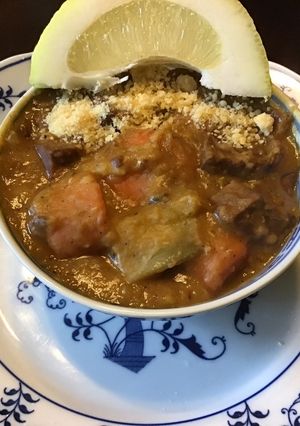 A picture of California Farm Red Lentil and Pork Stew.