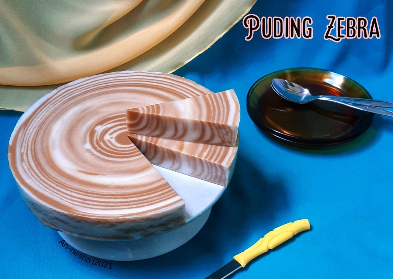 174.Puding Zebra Tanpa Roti dan Telur