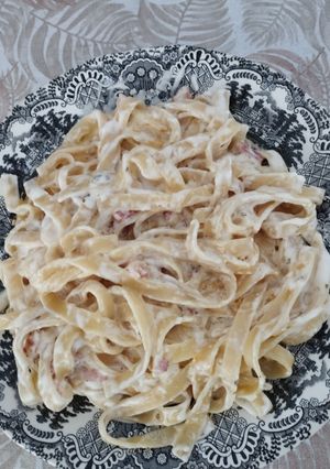 Una foto de Pasta carbonara