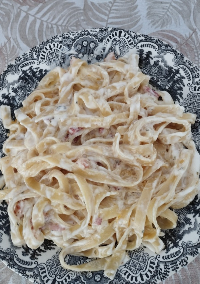 Una foto de Pasta carbonara