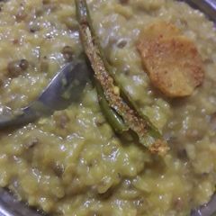 Moong dal Khichdi A picture of Moong dal Khichdi.