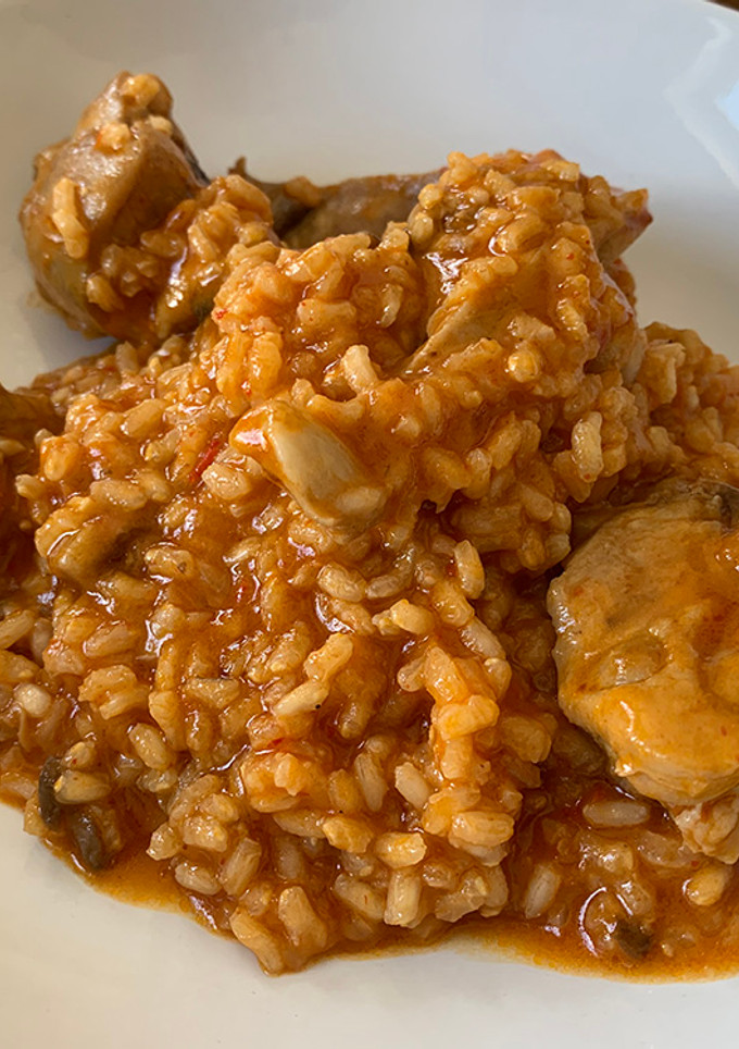 Una foto de Arroz meloso con conejo