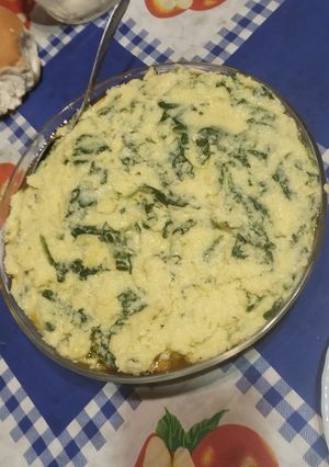 Una foto de Polenta a la espinaca