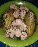 Khổ qua hầm chả cá lòng tong thịt ba rọi