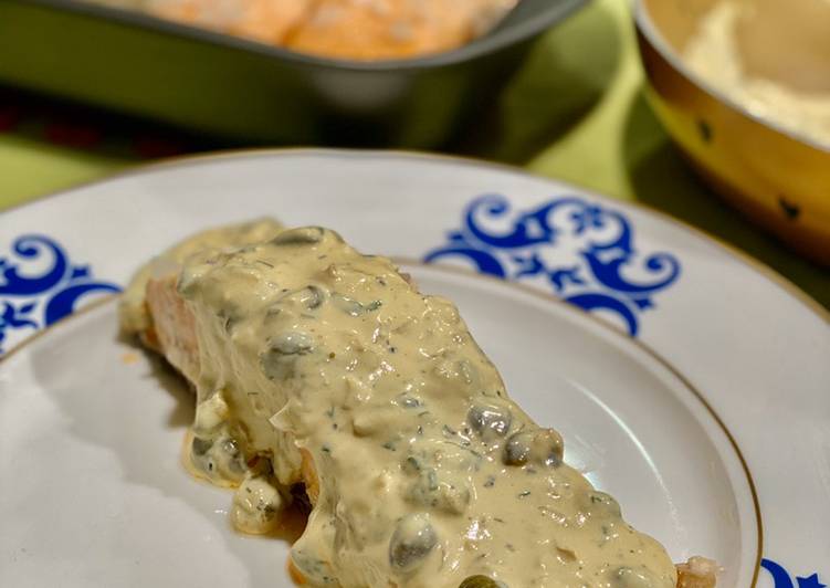 Salmão ao molho de alcaparras - Tudogosreceitas