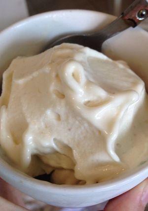 A picture of Easy Healthy Dole Whip (pineapple soft serve).