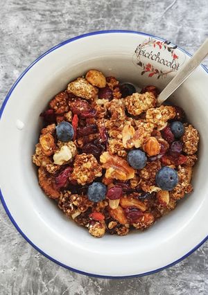 Une photo de Granola cacahuètes et noix