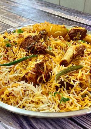 A picture of Mutton Biryani.
