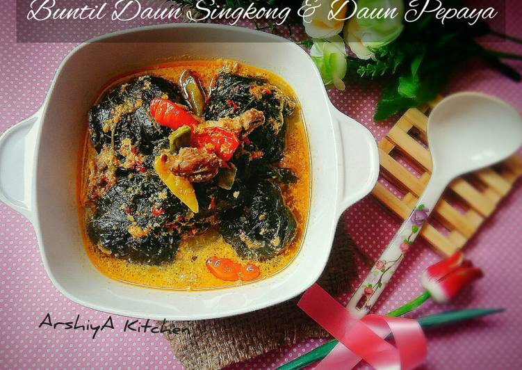 Buntil Daun Singkong & Daun Pepaya