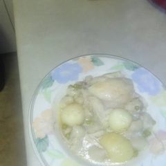 Chicken and dumplings A picture of Chicken and dumplings.