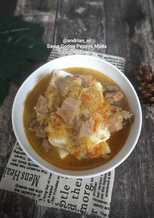 Foto resep Sayur Godog Pepaya Muda Daging Sapi