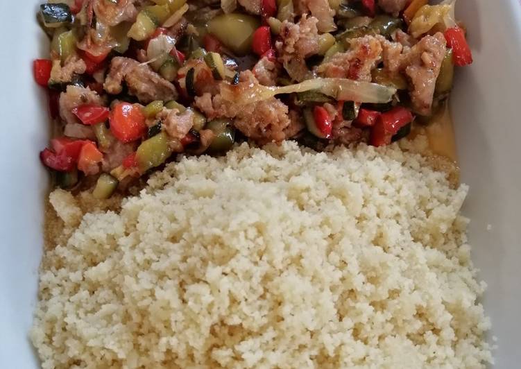 Cous cous verdure e salsiccia