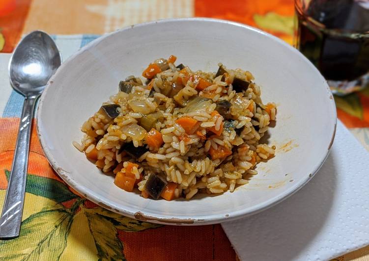 Arroz con berenjena