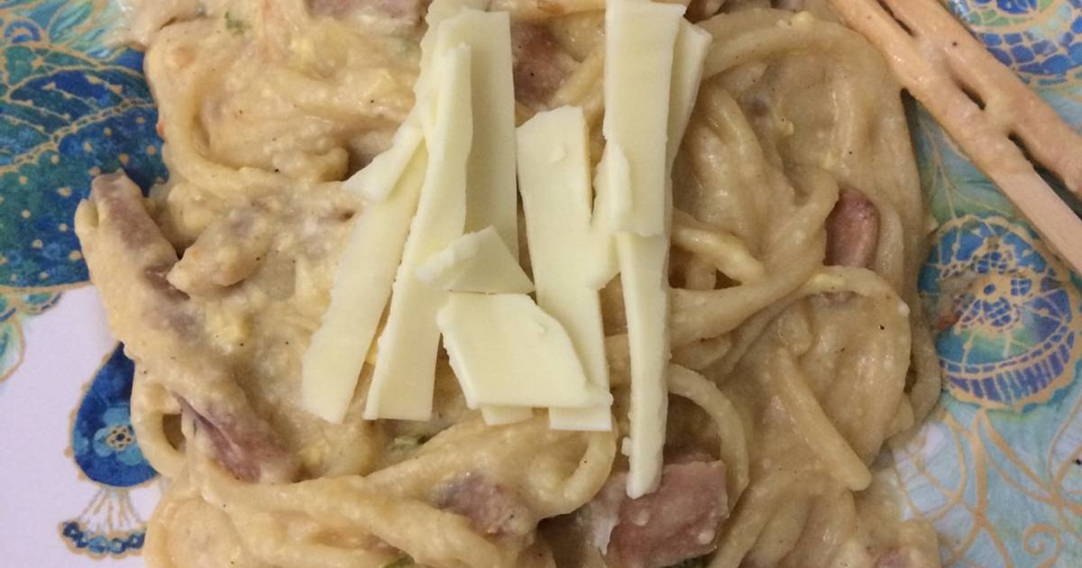 Resep Quick Spaghetti Carbonara (tanpa garam & cream) 🇮🇩 oleh Masak
