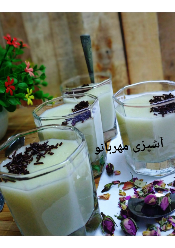 عکسی از دستور پودینگ نارگیلی