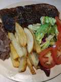 Filete ternera de res New York en costra de especias