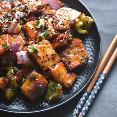 A picture of Chinese Paneer.