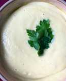 Parsley root, celeriac and parsnip soup - vegan