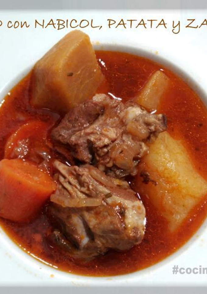 Una foto de Cordero con Nabicol, Patatas y Zanahorias