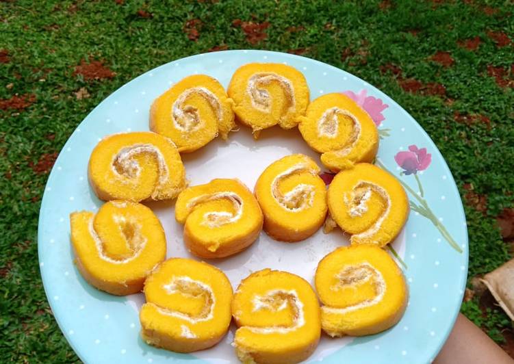 Roll cake anti gagal dengan bahan murah meriah+super lembut