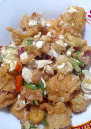 Foto resep Cumi goreng telor asin spicy