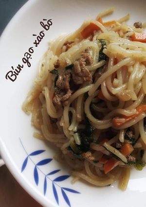 Hình của món Bún gạo xào bò - Ăn dặm cho bé.
