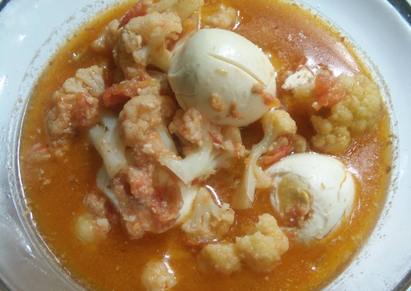 Cauliflower egg korma