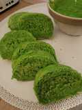 Roti Kukus Pontianak Bayam(Pengganti Pandan)