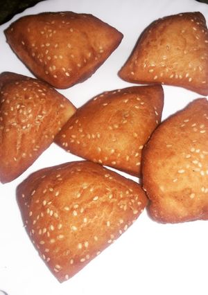 A picture of Simsim coated mahambris #Mykidsfavouritedishcontest.
