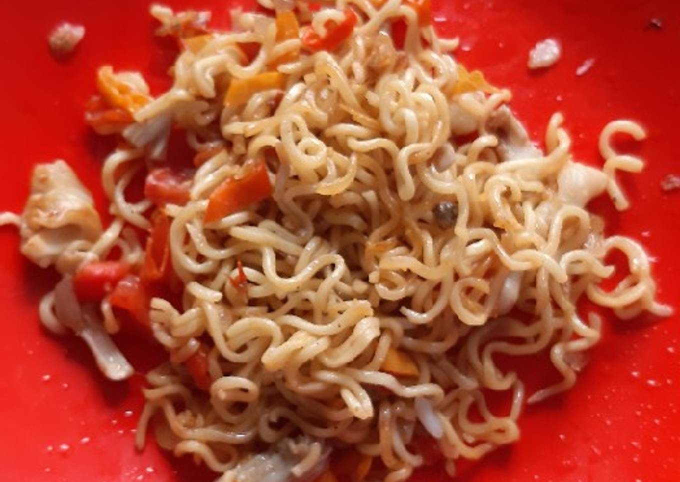 Tumis mie jamur ala anak gunung