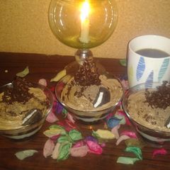 A picture of No oven chocolate dessert.