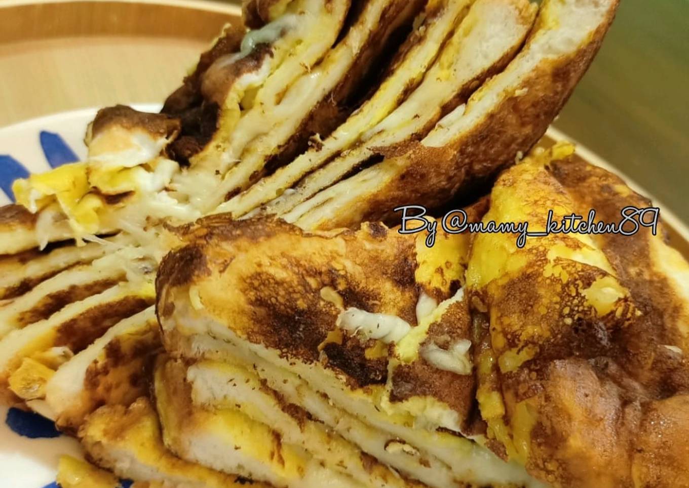 Roti bakar Perancis dengan keju || Roti telur dengan keju