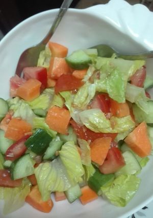 صورة لوصفة سلطه خضار 😋