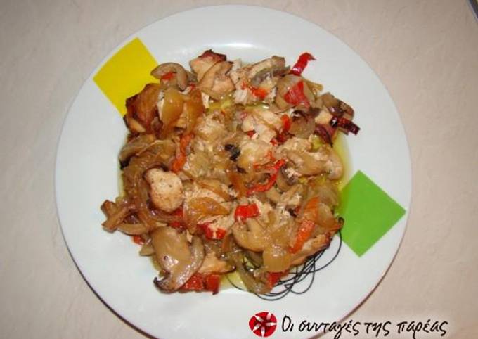 κύρια φωτογραφία συνταγής Καβαρμάς, κοτόπουλο με λαχανικά στη γάστρα