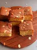 Eggless Rava/ Sooji Cake in kadhai
